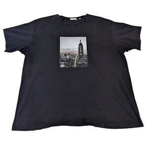 Kith NYC Skyline Graphic T Shirt Black Cotton Streetwear XXL